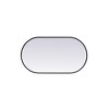 Elegant Lighting Metal Frame Oval Mirror 20x36 Inch in Black - 4 of 4