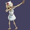 Women's Design By Humans Halloween Dabbing Funny Skeleton Nurse RN Costume Gift By COVI Racerback Tank Top - 2 of 3