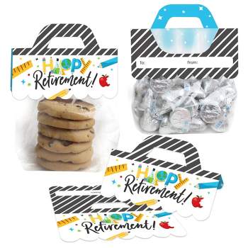 Big Dot of Happiness Par-Tee Time - Golf - DIY Birthday or Retirement Party  Clear Goodie Favor Bag Labels - Candy Bags with Toppers - Set of 24