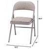 MECO Sudden Comfort Deluxe Portable Metal Fabric Padded Folding Chair for Home, Outdoor, and Office Use with Contoured Backrest, Gray (12 Pack) - 3 of 4