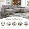 111" U-Shape Convertible Sectional Sofa Couch with Movable Ottoman-ModernLuxe - 4 of 4
