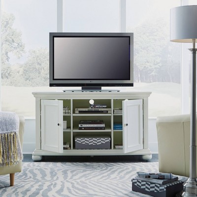 Dover 56" White Poplar Entertainment Center with Adjustable Shelves