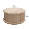 Round Rattan Drum Lift Top Coffee Table End Table Side Table for Living Room Storage Space Natural - 2 of 4