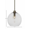 Toltec Lighting Kimbro 1 - Light Pendant in  New Aged Brass with 13.75" Clear Bubble Shade - 2 of 2