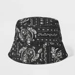 Men's Paisley Print Bucket Hat - Original Use™ Black