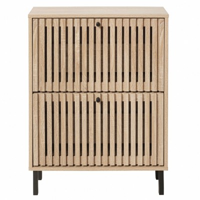 VYNXARIA 2-Door Freestanding Shoe Rack - Modern Entryway Storage Solution