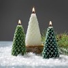4"H Vance Kitira Cone Pine Tree Candle - Set of 3, Green - 3 of 4