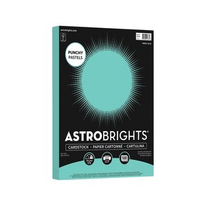Astrobrights Punchy Pastels 65 lb. Colored Paper 8.5" x 11" Breezy Blue 100 Sheets/Pack 91784 - 1 of 4
