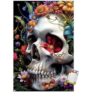 Trends International r3darch0n - Bloom of the Departed Skull Unframed Wall Poster Prints - 1 of 4
