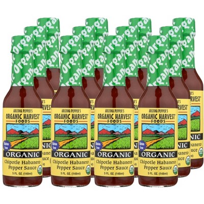 Organic Harvest Foods Organic Chipotle Habanero Pepper Sauce - Case of 12/5 oz
