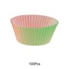 Unique Bargains Disposable Baking Cups Greaseproof Paper 1.97"x1.18" 100 Pcs - 4 of 4