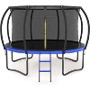 144.00"12FT Outdoor Big Trampoline With Inner Safety Enclosure Net, Ladder, PVC Spring Cover Padding, For Kids, Black&Blue Color - 3 of 4