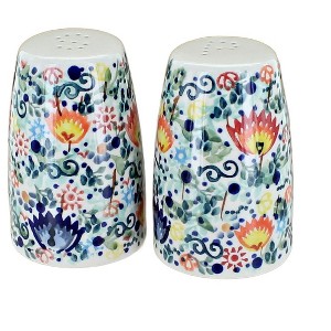 Blue Rose Polish Pottery S086 Manufaktura Salt and Pepper Shakers - 1 of 1
