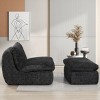 Oversized Corduroy Bean Bag Chair for Adults with Ottoman,Ergonomic Memory Foam Floor Lounger for Living Room,Bedroom or Game Room–The Pop Home - 2 of 4