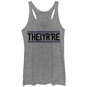 Women's Lost Gods Theiyr're Grammar Mistake Racerback Tank Top - 1 of 3