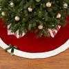 Personalization Mall Winter Classic Quilted Tree Skirt with Bow - 2 of 4