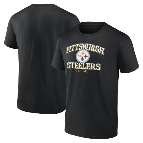 NFL Team Apparel Pittsburgh Steelers Black Graphic T-Shirt Men's Size L