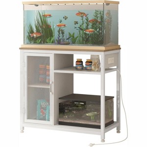 40 Gallon Fish Tank Stand, Aquarium Stand With Power Outlets, Cabinet for Fish Tank Accessories Storage for Turtle Tank, Reptile Terrarium - 1 of 4