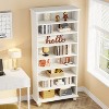 Hommoo 69-Inch Tall 9-Tier Bookcase with LED Lighting White - 2 of 4