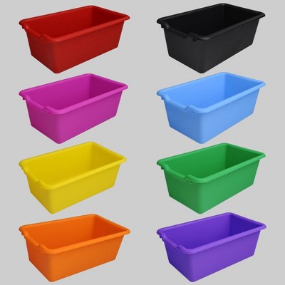 colored storage bins