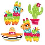 Big Dot of Happiness Pinata Party - DIY Shaped Colorful Fiesta Cut-Outs - 24 Count