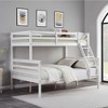 Dsvimoy Bed Wooden Twin Over Full with Safety Guardrails and Ladder for Kids, White, 78.35"*59.06"*61.81" - 2 of 4