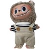 Doll Clothes Superstore Tan Overalls, Striped Shirt & Matching Hat for 17.5 cm Labubu Dolls - 3 of 4