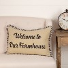 Ashmont Burlap Vintage Welcome to Our Farmhouse Pillow 14x22 VHC Brands - 4 of 4