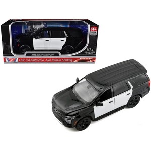 2025 Chevrolet Tahoe PPV Black & White "Custom Builder's Kit" 1/24 Diecast Model Car by Motormax - 1 of 4