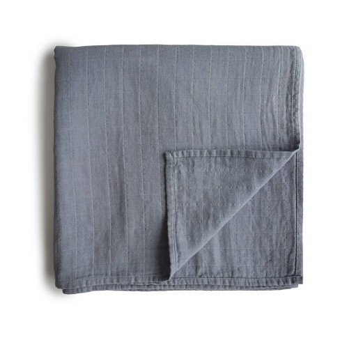 Mushie Muslin Swaddle Blanket Organic Cotton Tradewinds