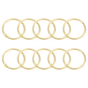 Unique Bargains Carbon Steel Loose Leaf Binder Snap Shower Curtain Rings 15 Pcs - 1 of 4