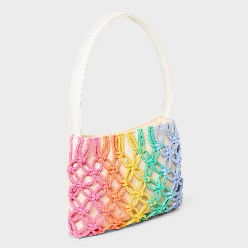 Girls&#39; Rainbow Macrame Crossbody Bag - art class&#8482;, 2 of 5
