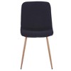 Akoasm Morden Fabric Dinning Chairs With Studry Legs-Black - 3 of 4