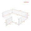 NicBex Twin/Full/Queen Size Kids Montessori Bed with Door,Floor Bed with Fence,Toddler bed for Bedroom Playroom,Walnut/White/Gray/Brown - 3 of 4
