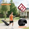 NAYSAYE Portable Basketball Hoop Outdoor 4.2-10FT Adjustable Height with Shatterproof Backboard and Shock Absorbent Rim for Backyard and Driveway, Red - 4 of 4