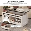 Lift Top Coffee Table with Storage, 47.2" Rustic Wood Center Table with Sliding Barn Door for Living Room, Bedroom, Home Office - 4 of 4