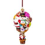 Huras Up, Up, And Away Santa Cl  -  1 Limited, Exclusive Glass Christmas Ornament 8.0 Inches -  Heirloom Ornament Air Ballon  -  Hf509cl  -  Glass  - 
