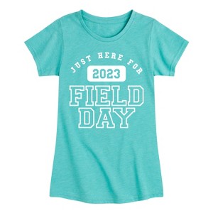 Girls' - Instant Message - Here For Field Day Fitted Short Sleeve Graphic T-Shirt - 1 of 4