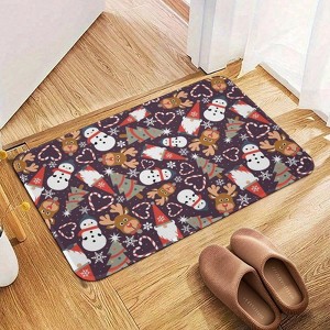 Christmas Bathroom Rugs Winter Bath Mat Absorbent Non Slip Bathroom Mat Christmas Soft Floor Carpet 16x20 Inches - 1 of 1