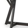 HomeRoots 54" Brown Solid Wood Trestle Console Table - 4 of 4