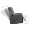 vidaXL Power Lift Chair Light Grey Fabric (100% polyester), plywood, iron - 4 of 4
