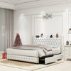 NicBex Full/Queen/King Upholstered Bed Frame with Star Galaxy Projector,Storage Tufted Wingback Headboard with USB Port,Music Speaker,Easy Assembly - 2 of 4
