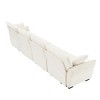 Oversized 141.7" Chenille Modular 4-seater Sectional Sofa with High-Resilience Cushions, 4-Piece Free combination Sofa - 4 of 4