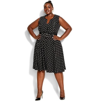 Retro Glam Lace Plus Size Black Cocktail Dress