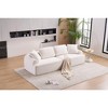 TiramisuBest 103 Inch Sectional Sofas Crochet Yarn Deep Seat Comfy Couch with Four Pillows Tool Free Setup for Living Room - 4 of 4