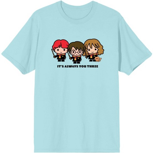 Short Chibi Harry Group Shirt-s Potter Juniors Celadon Sleeve : Tee Graphic Characters Target