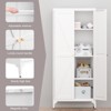 Kumasinova Steel Kitchen Pantry Cabinet with 3 Adjustable Shelves,2 Doors Metal Storage Cabinet with Gold Handles,Anti-Tip for Kitchen,Office - 4 of 4