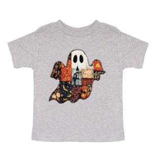 Patchwork Ghost Printed - Youth Short Sleeve Graphic T-Shirt and Toddler Short Sleeve Graphic T-Shirt - 1 of 3