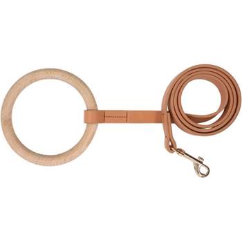 Pet Life  'Ever-Craft' Boutique Series Beechwood and Leather Designer Dog Leash