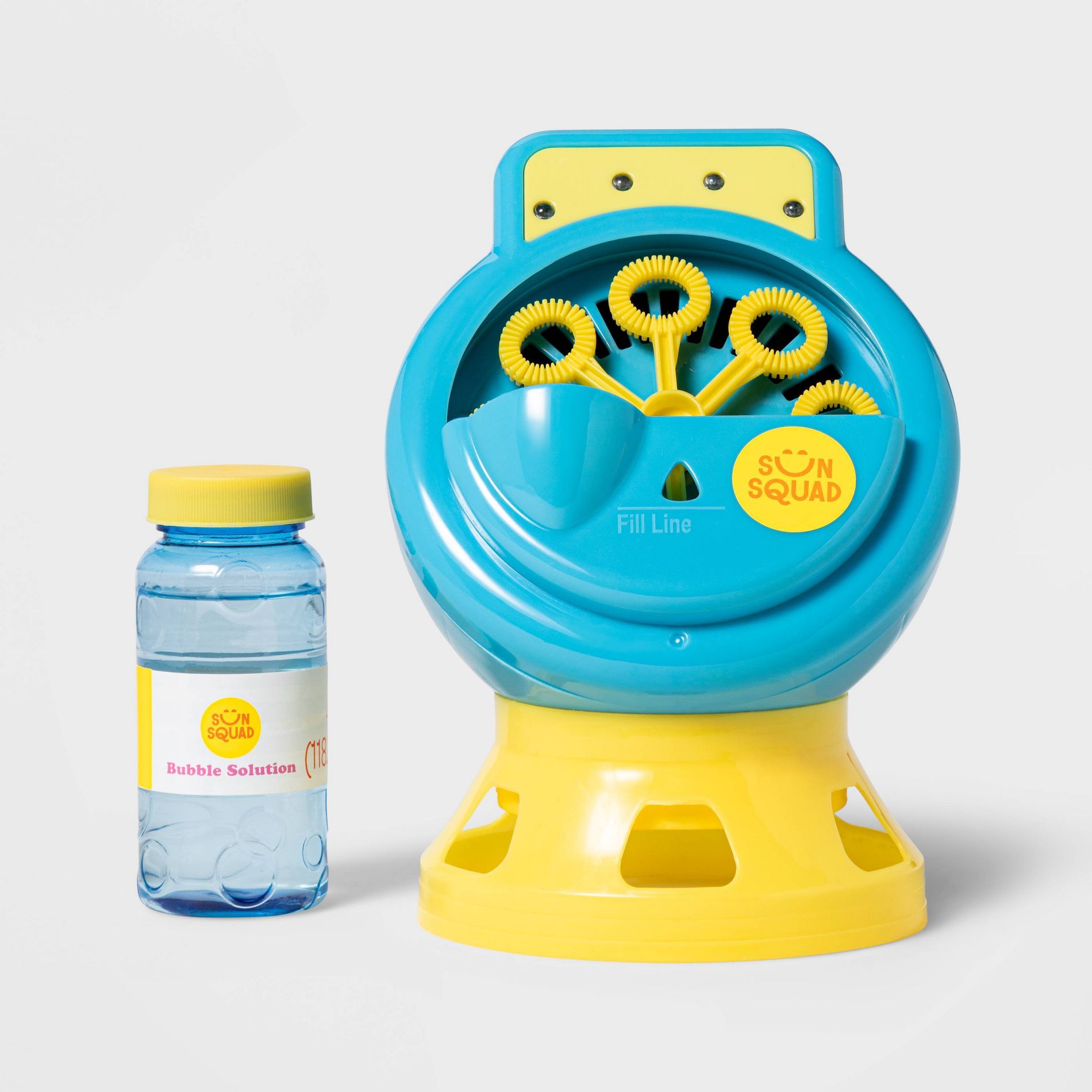Light-Up Bubble Maker Blue/Yellow - Sun Squad™: Bubble Blower for Kids